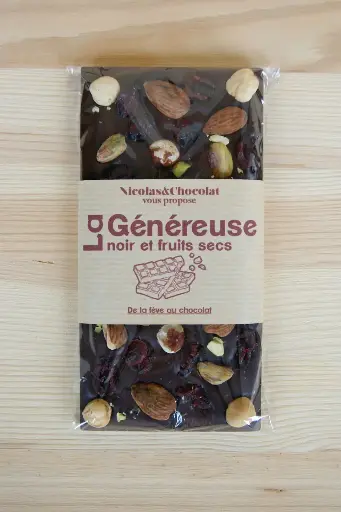 > Généreuse Noir 70% et fruits secs